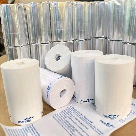 

JH8 Kertas Struk Thermal Logo Mandiri 57x40mm Paket 10 Roll