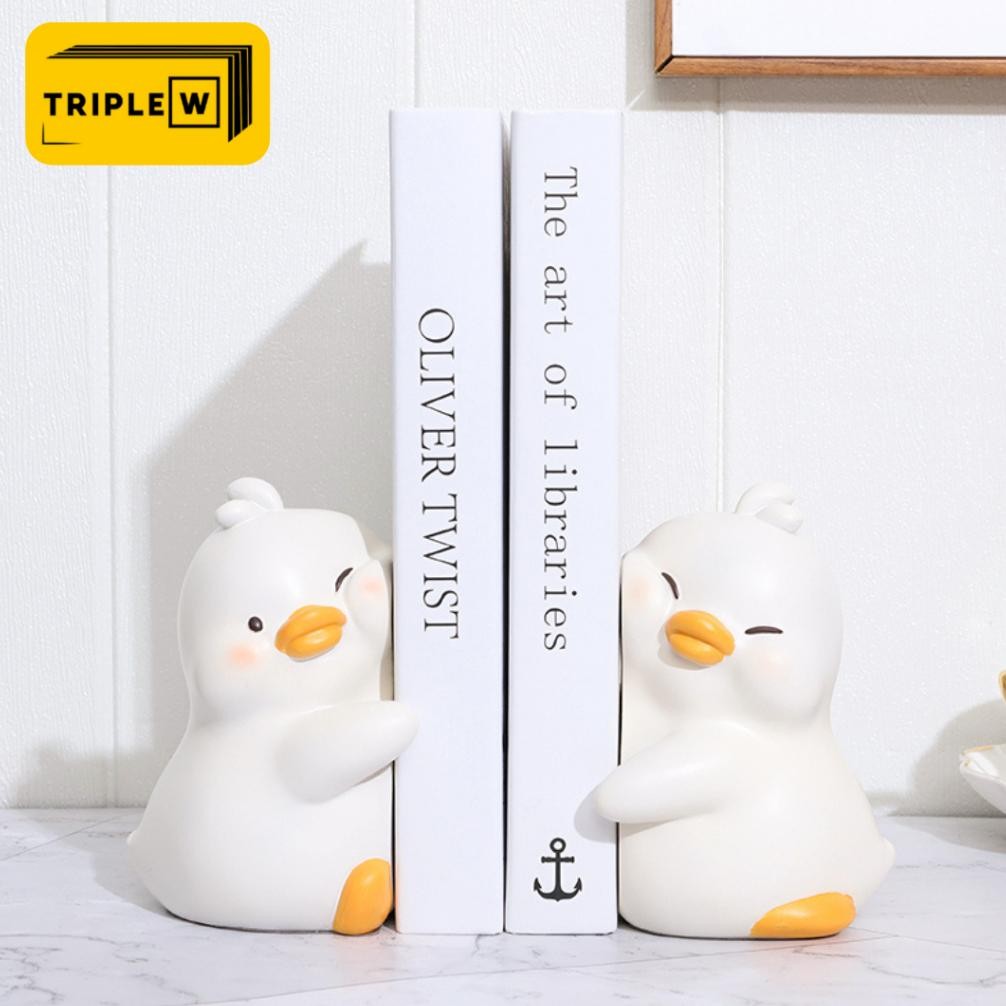 

JH8 TripleW Pembatas Buku Book Pajangan Bebek (2 PCS) Lucu Stand Holder Organizer Twin Ducks Dekorasi Decoration