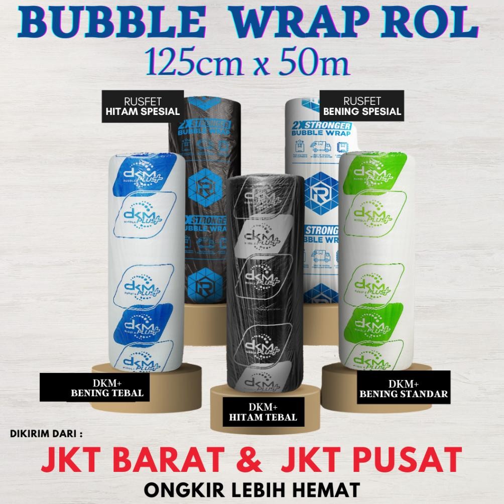 

JH8 BUBBLE WRAP ROLL DKM+ | RUSFET | BENING | HITAM 125CM X 50M