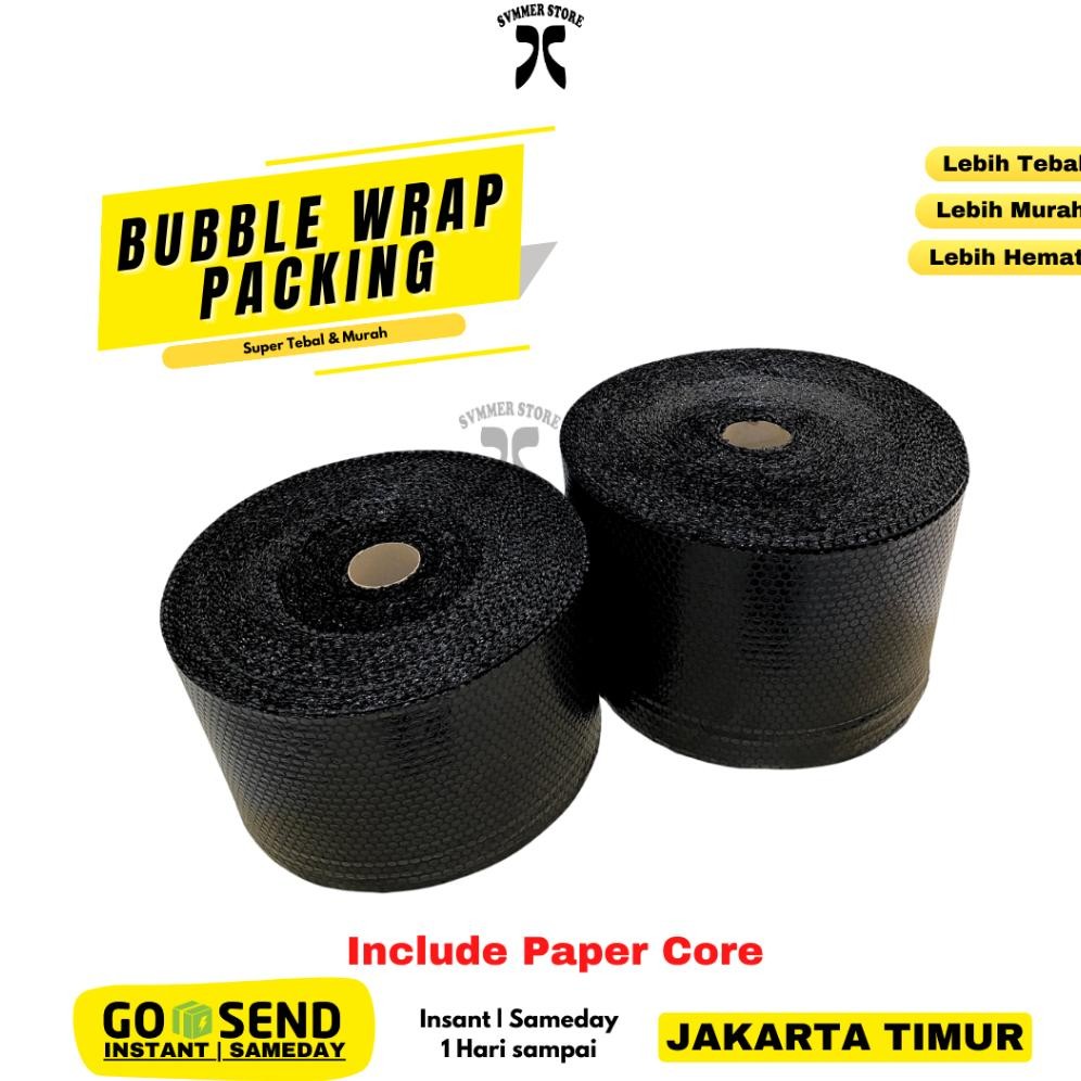 

JH8 Bubble Wrap Packing Roll 30x50m 40x50m 25cm x 50m 30cm x 50m 40cm x 50meter Hitam Bening