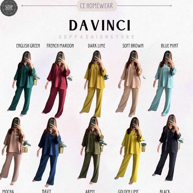 Oneset/ Setelan Davinci Wanita Premium (Ce Homewear) Baju