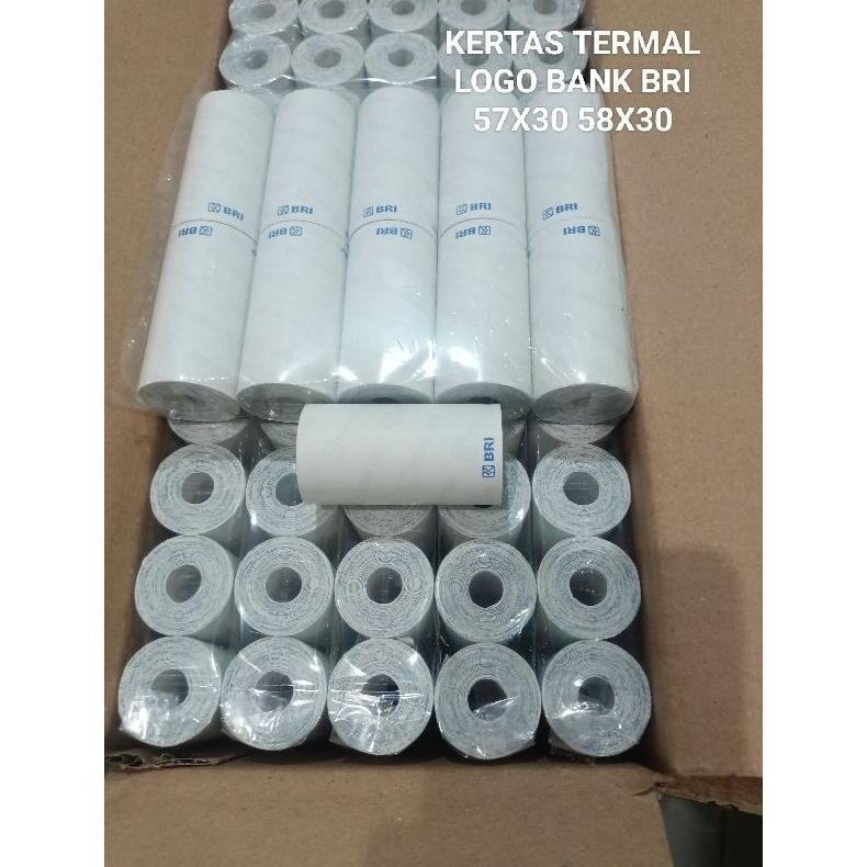 

JH8 ( 36 ROLL ) KERTAS THERMAL LOGO BANK BRI PAKET 1 KG ( ISI 36 ROLL ) 57X30