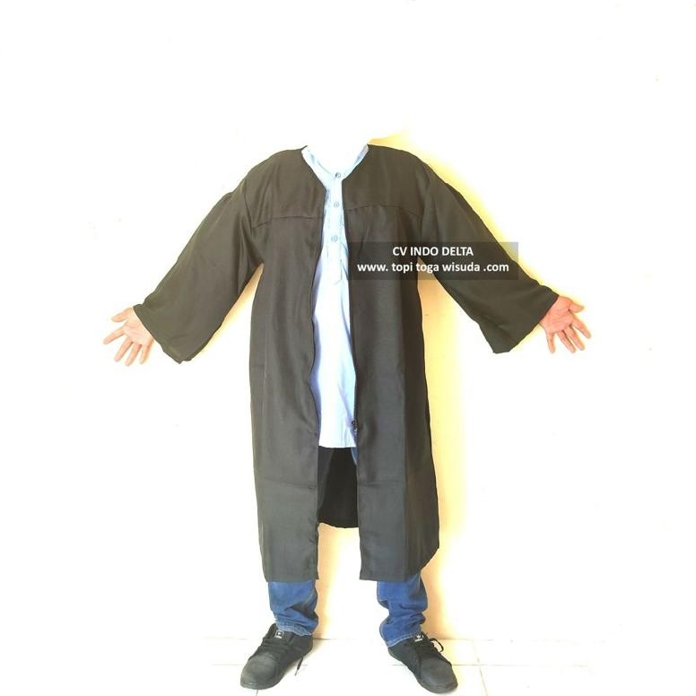 TR21 ukd- MMA-1318 JUBAH  TOGA wisuda HITAM jaket toga wisuda redy ribuan pakaian baju kelulusan TK 
