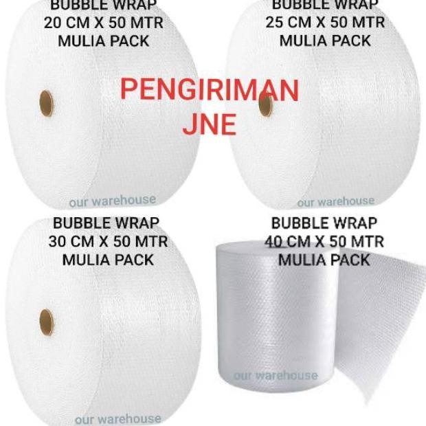 

JH8 GOJEK GRAB Bubble Wrap Mulia Plastik Biru uk 20cm, 25cm, 30cm, panjang 50mtr