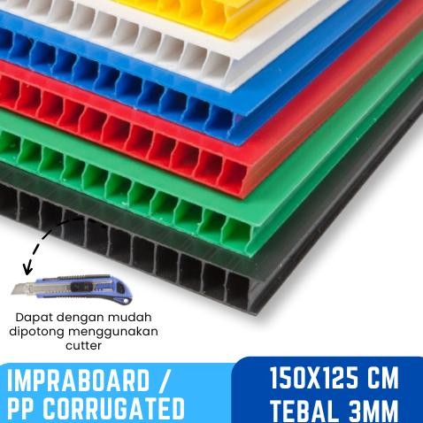

JH8 Kilat Impraboard PP Corrugated Infraboard Tebal 3mm Ukuran 150x125 cm