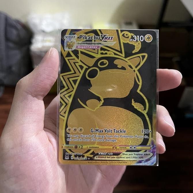 Pikachu Vmax Black Gold English Pokemon TCG Rare Original