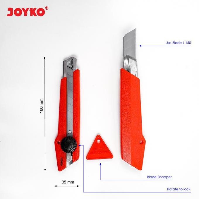 

ready !!! JOYKO CUTTER BESAR L500 PISAU POTONG PEMOTONG KERTAS SILET L-500 LUSIN BOX [12PCS]