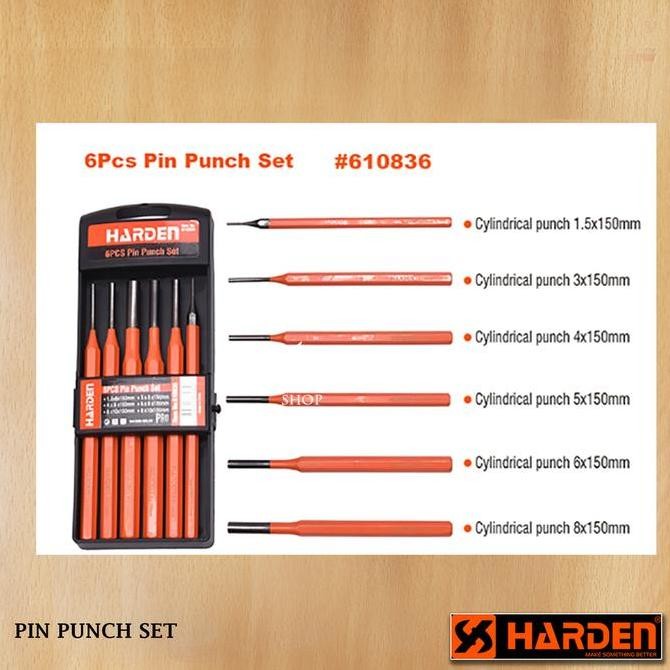 

ready !!! Pin Punch Set isi 6 PCS ukuran 10" / Penitik / Penanda Pin Set