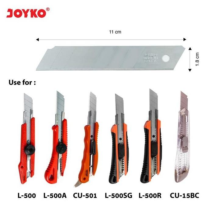 

ready !!! JOYKO REFILL CUTTER BLADE ISI ULANG CUTTER BESAR PISAU L-150 [12PCS]