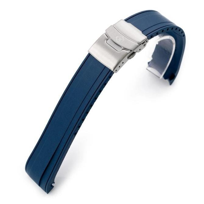 new  22mm Strap-X Pro Rubber Strap BlRU Jam SEIKO 5 SRPD GMT SSK003