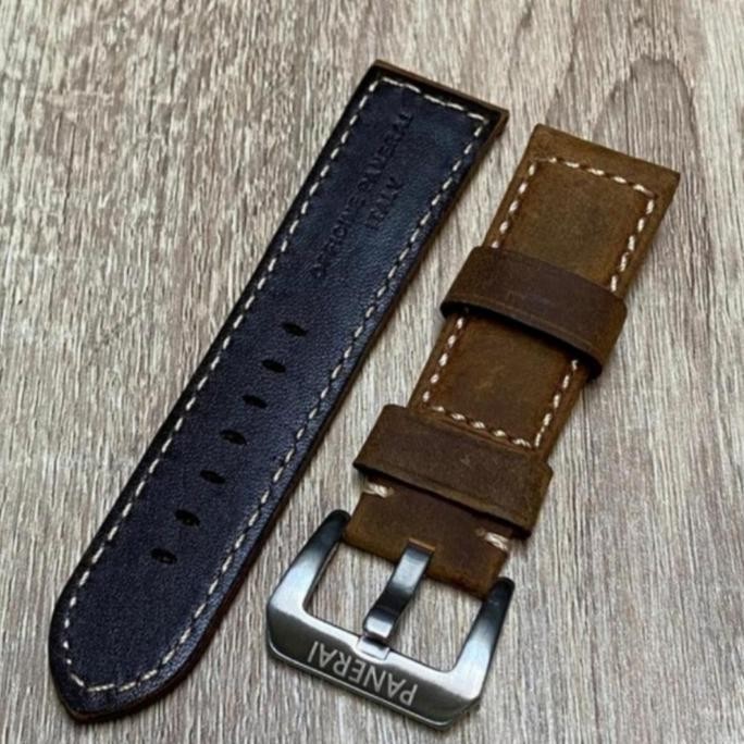 new  Strap Tali Kulit Jam Tangan Panerai Luminor Ukuran 24mm Original