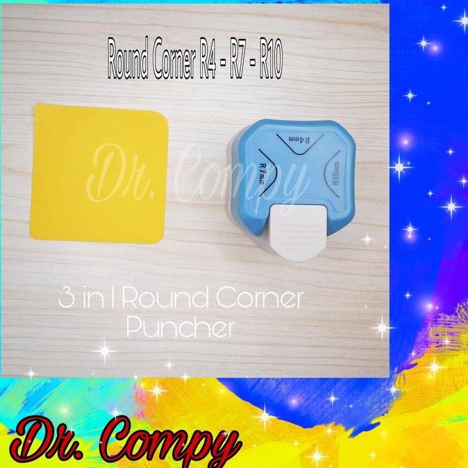 

ready !!! Round Corner 3in1 R4 R7 R10 Pemotong sudut kertas Corner Rounder Punch