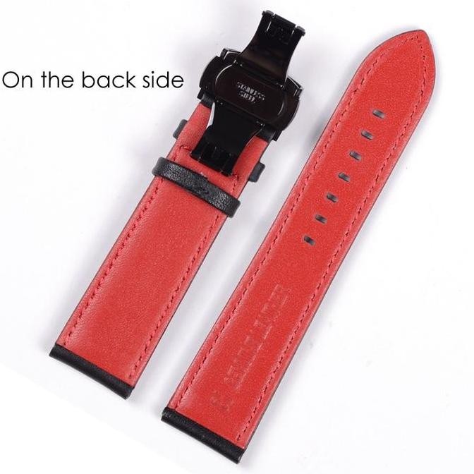 new  20, 22mm Rally Strap Red Holes Tali Jam Tangan Rally Bolongan Merah