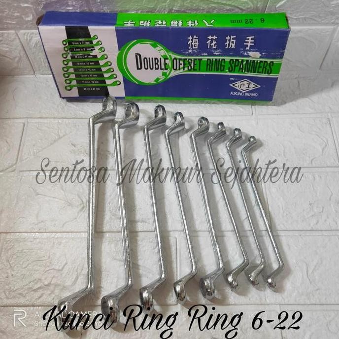 Fukung Kunci Ring Ring Set 8pcs 6-22 Konci Reng Set