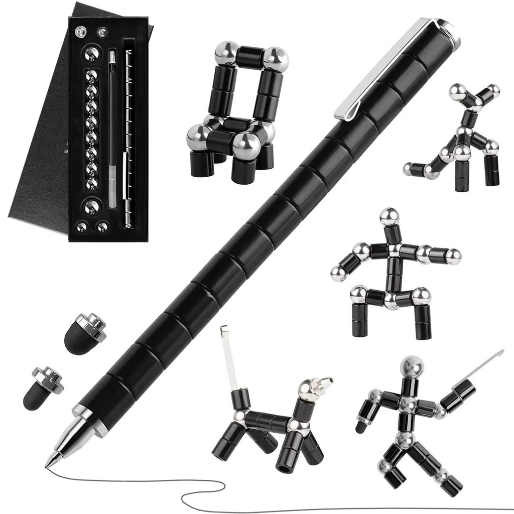 

Magnetic Fidget Pen DIY Magnet Fidgi Pen Multifunctional Deformable Magnet Writing Ballpoint Toy Pen, Best Gift for Friends