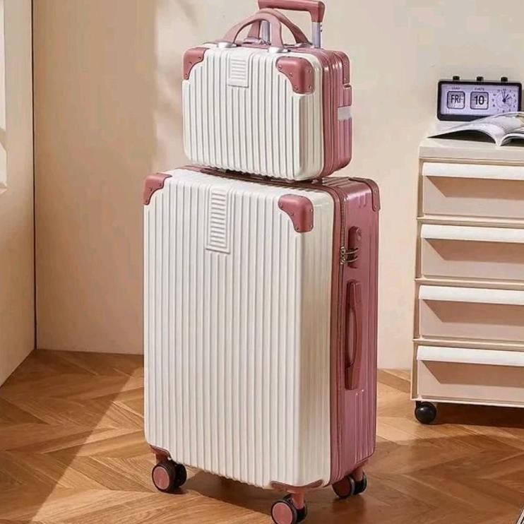 KOPER SET 2 in 1  ( 14+20 ) & (14 + 24 inch ) Koper Kabin Koper Bagasi /Koper Wanita /Koper Beauty C