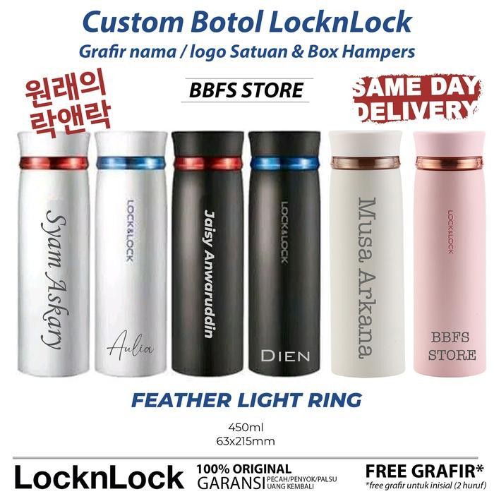Lock n lock Original Feather light ring 450ml vaccum tumbler custom grafir locknlock