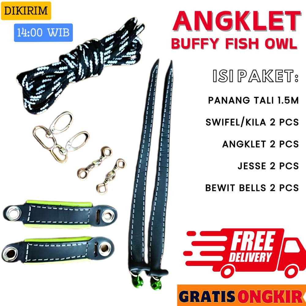 Angklet MOTIF burung hantu buffy fish owl/strik seloputo AST