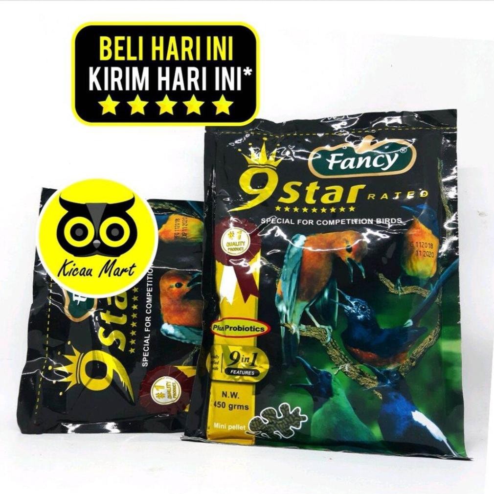Fancy 9 star bintang nine hijau pur kicau ocehan voer murai kacer pentet jalak dll AST