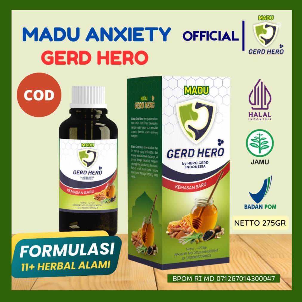 

PK32 uk-75 Madu Gerd Hero Untuk Anxiety Disorder Gerd Asam Lambung Hemat Termurah
