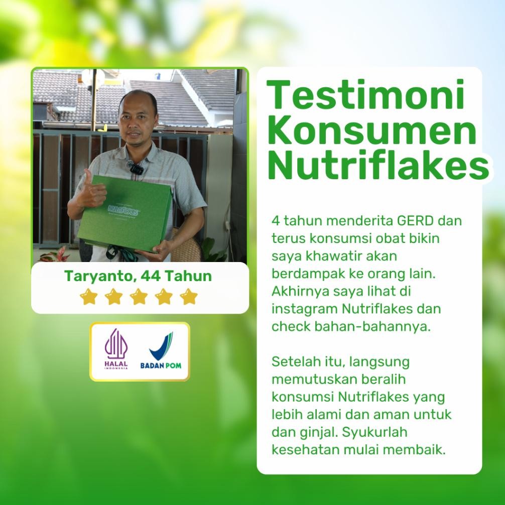 

u-45 ty-35 Nutriflakes Asam Lambung Sereal Umbi Garut Original 2 Box Viral Sale