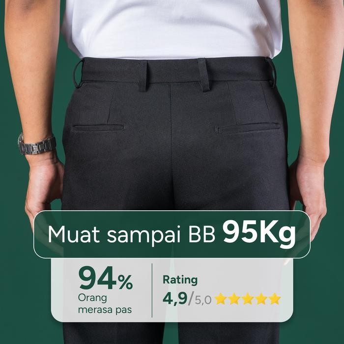 Dzargo - Celana Ankle Pants Pria (Formal, Bahan, Kantor, Kain, Kerja) Panjang Slimfit - Semi Wool