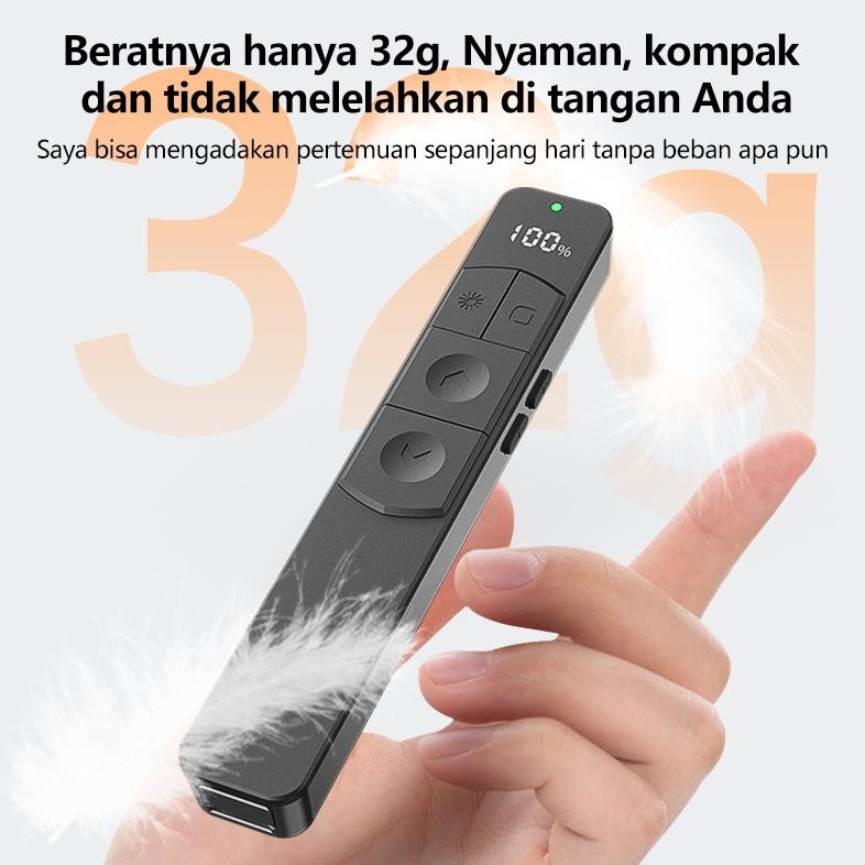 (HOT)BASIKE Pointer Presentasi Wireless LCD Kontrol Volume Serbaguna PPT Presenter Page Turning Pen