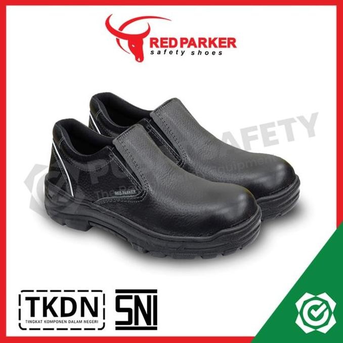 

Sepatu Safety Kerja Pendek Slop Red Parker P182 Shoes Boots Kualitas Terbaik Harga Termurah