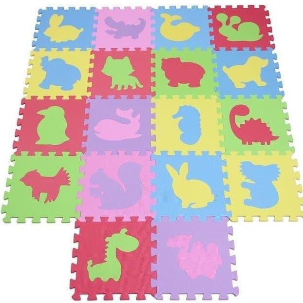 Karpet Puzzle Playmat Matras - Mainan Bayi Karpet Susun Tebal Hewan