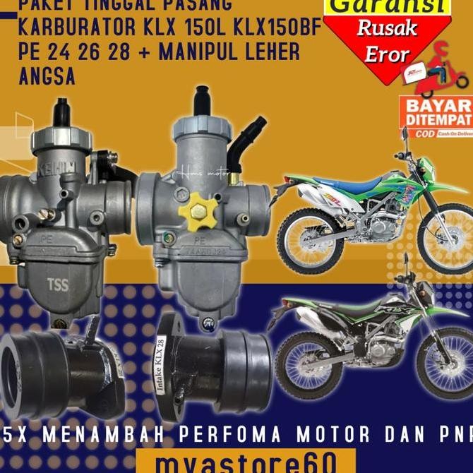 PAKET TINGGAL PASANG PNP KAWASKI KLX 150SE KAWASAKI KLX 150BF LANGSUNG PASANG KARBURATOR KARBU KEIHI