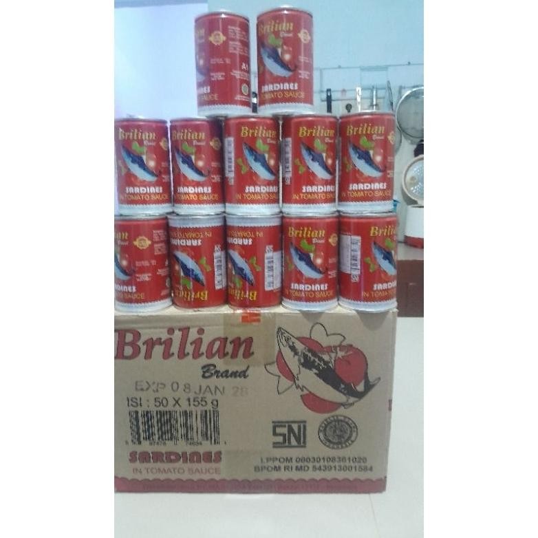 

er-79 fth-56 Sarden Brilian 155 Gr Paket 10 Kaleng Exp 2028 Termurah Hemat
