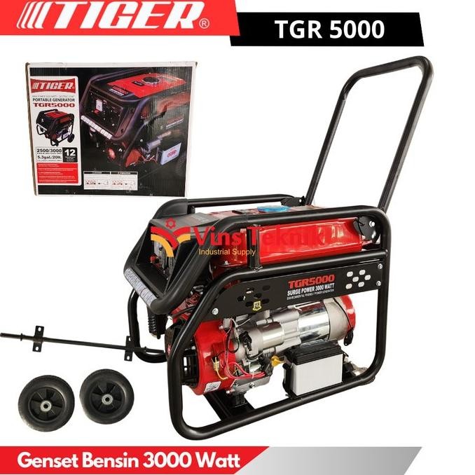 Terlaris Tiger Tgr5000 Genarator Set Genset 4Tak Genset Bensin 3000 Watt Ready Stok