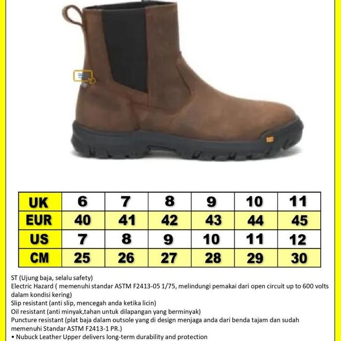 Sepatu Safety Caterpillar Wheelbase ST Clay Import Original