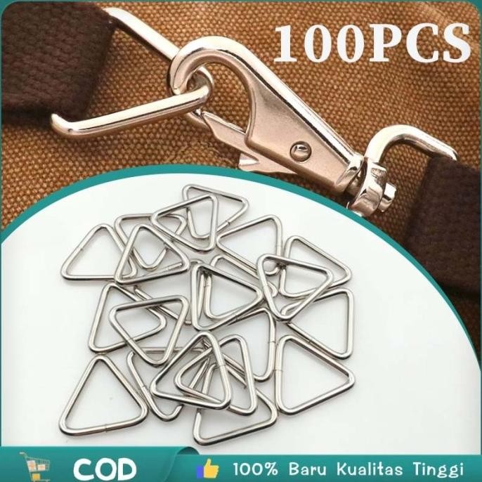 Isi 100 Ring Segitiga Besi Ring Segitiga Tas 3*25Mm Ring Besi Segitiga Ring Cincin Segitiga