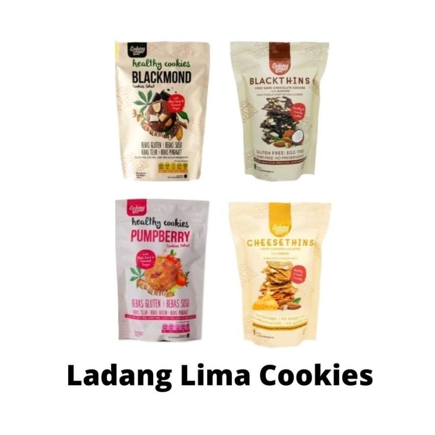 

Blackmond/ Blackthins/ Cheesethins/ Pumpberry Cookies Ladang Lima Gluten Free Snack Sehat