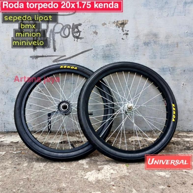 Cod Roda Sepeda Velg Torpedo 20 X 1.75 Kenda Sudah Di Rakit Tinggal Pasang / Whee Lset 20/Peleg Sepe