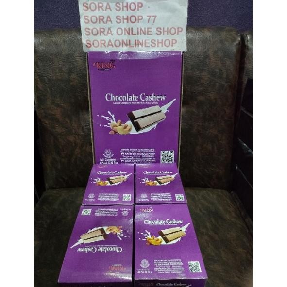 

1 Dus = 4 Kotak Chocolate Cashew / Hazelnut D'King