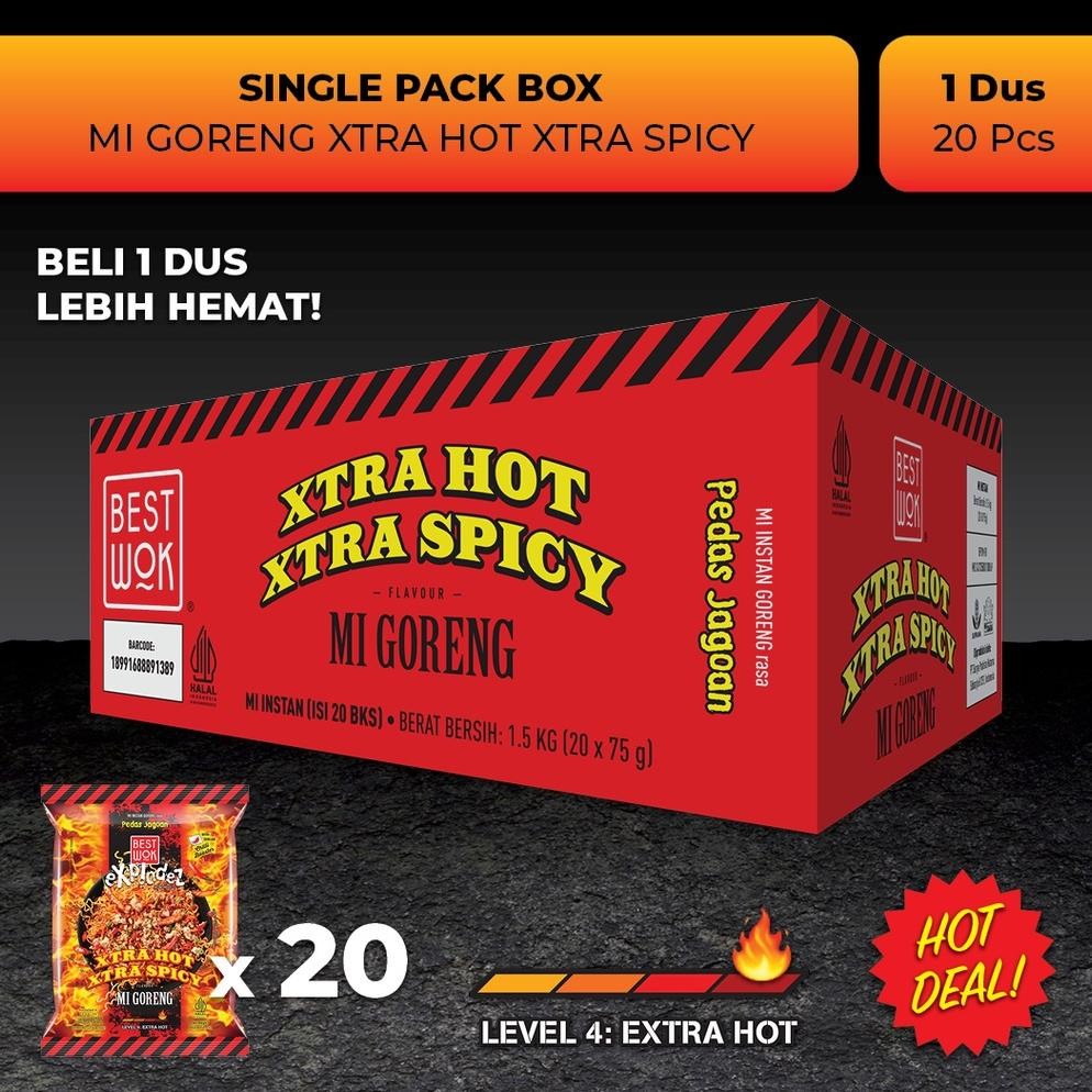 

TERMURAH Best Wok Mi Goreng Xtra Hot Xtra Spicy Dus 20 pcs Siap kirim