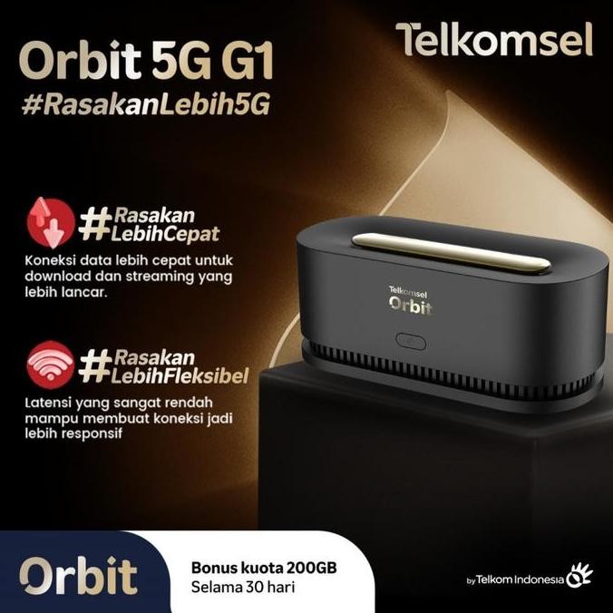 Telkomsel Orbit 5G G1 Modem Wifi 5G & 4Gb Lte Free Kuota 200Gb New Stok