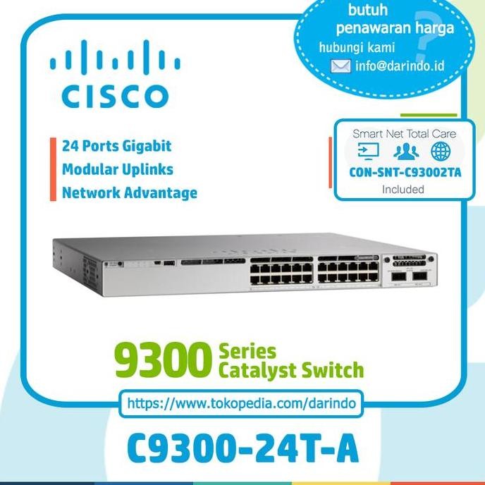 Cisco C9300-24T-A Catalyst 9300 Series Switch + Smart Net New Stok