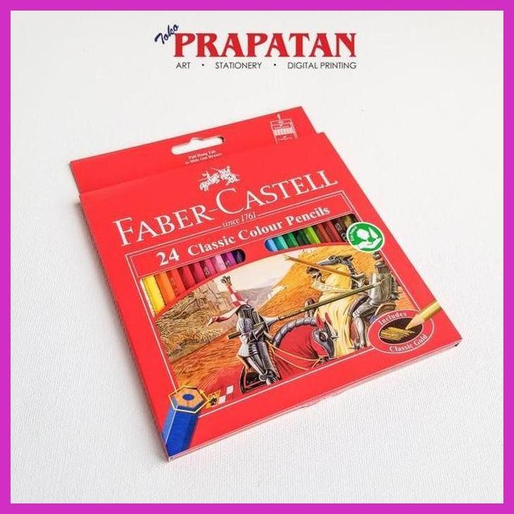 

( SEKOLAH / LUKIS ) READY PENSIL WARNA FABER CASTELL CLASSIC 24 WARNA (SENI / MENGGAMBAR / ART / KERAJINAN ) PRIVASI AMAN