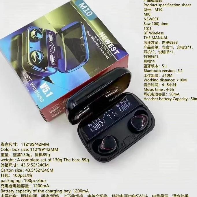 JH8 Headset Bluetooth TWS M10