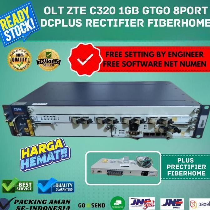 Olt Zte C320 1Gb Gtgo 8Port Dc Dengan Rectifier Fiberhome New Stok
