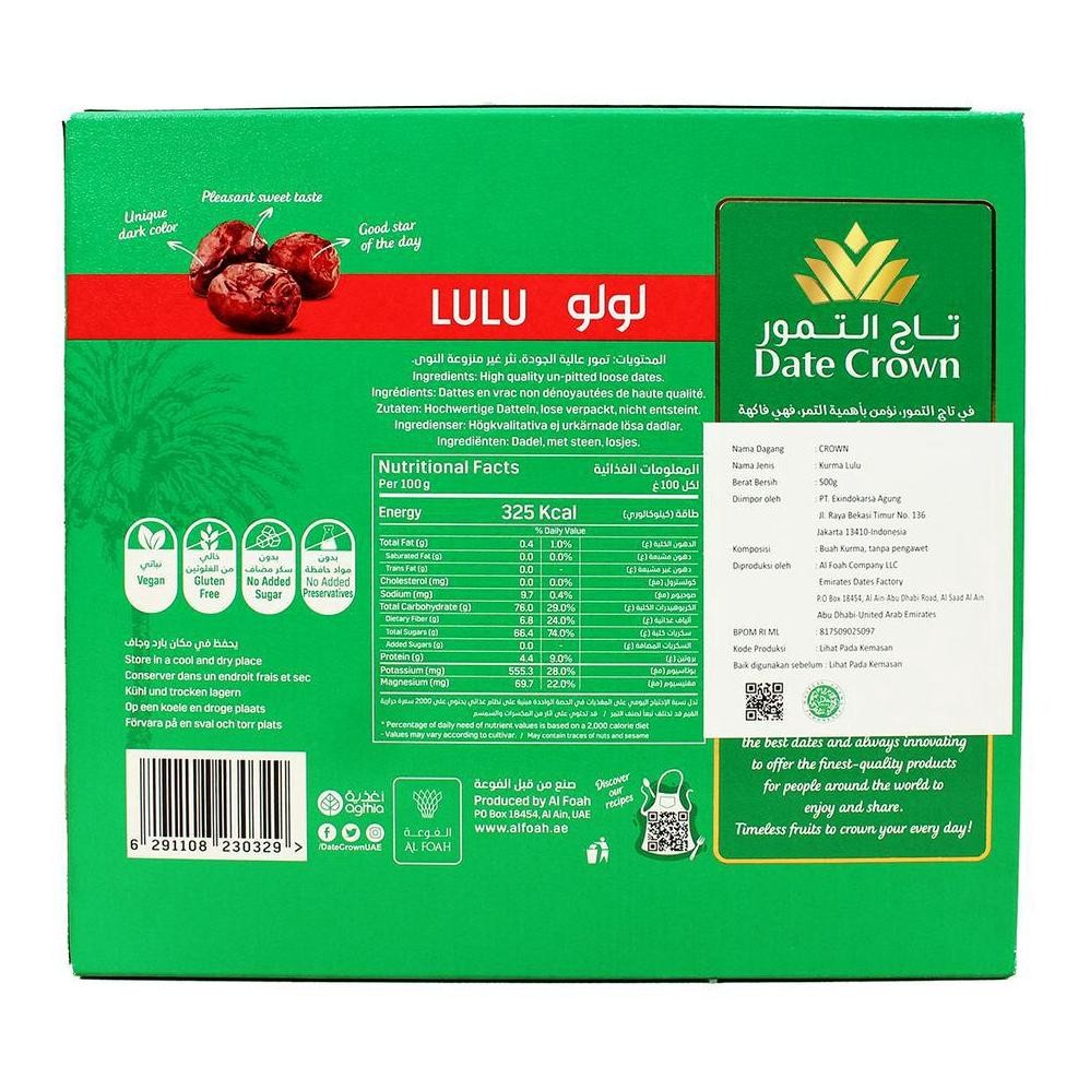 

CQ37 hg-24 Kurma Date Crown Lulu 500gr Halal Unik Sale Termurah