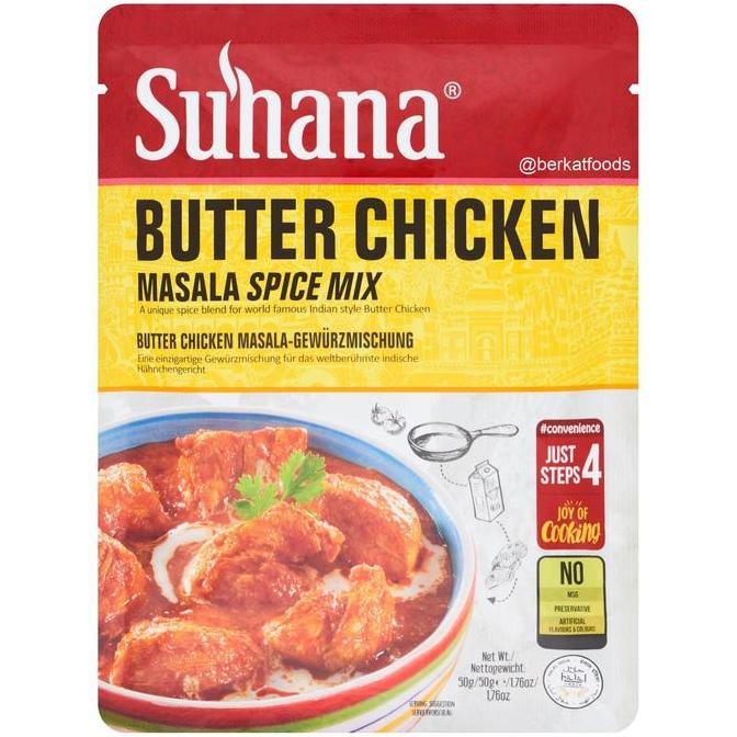 

_^_^_^] Butter Chicken Masala Spice Mix Suhana / Bumbu Masak Instan Ayam Mentega Khas India Halal