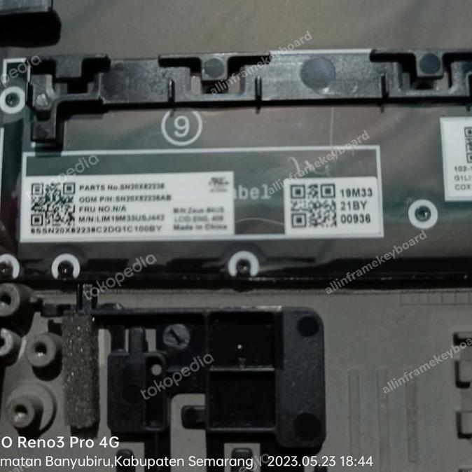 Frame + Keyboard Lenovo Thinkpad X1 Nano Gen1 100 Ori Cabutan New Stok