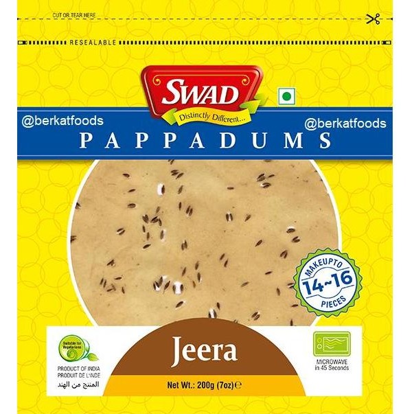 

:<:<:<:<] Jeera Papad Swad / Papadums India / Crunchy Crackers / Kerupuk Jintan