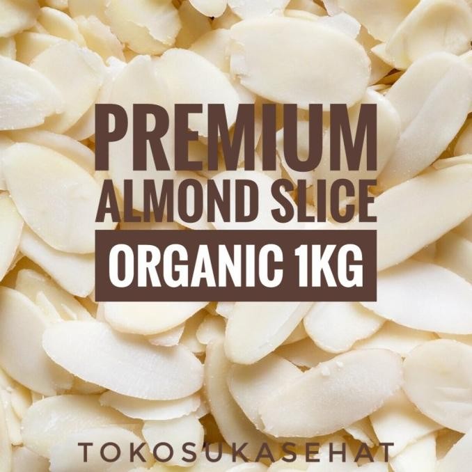 

almond slice raw premium organic -1kg termurah