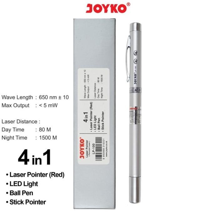 

Produk Baru!! Laser Pointer 4 In 1 Alat Presentasi Laser Senter Pulpen Joyko LP-100