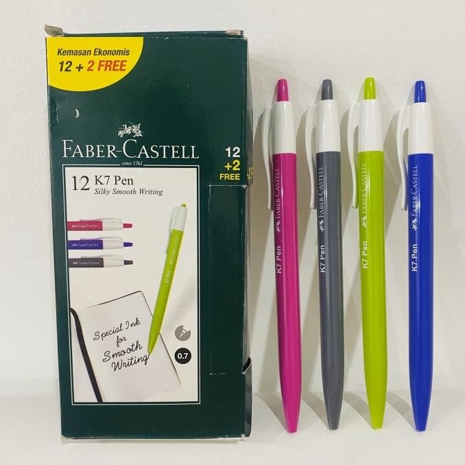 

Produk Baru!! PULPEN FABER CASTELL K7 PEN 0,7 TINTA HITAM / 1 BOX ISI 14 PCS